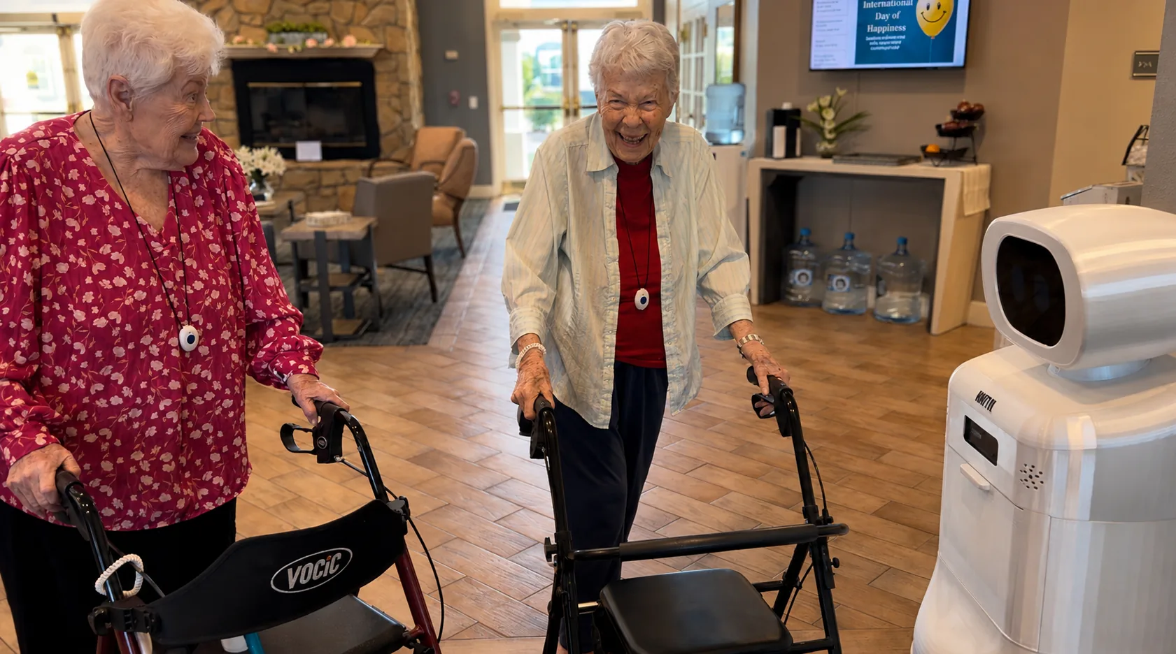 Residents laughing with Gracie at Inspirations of Tempe